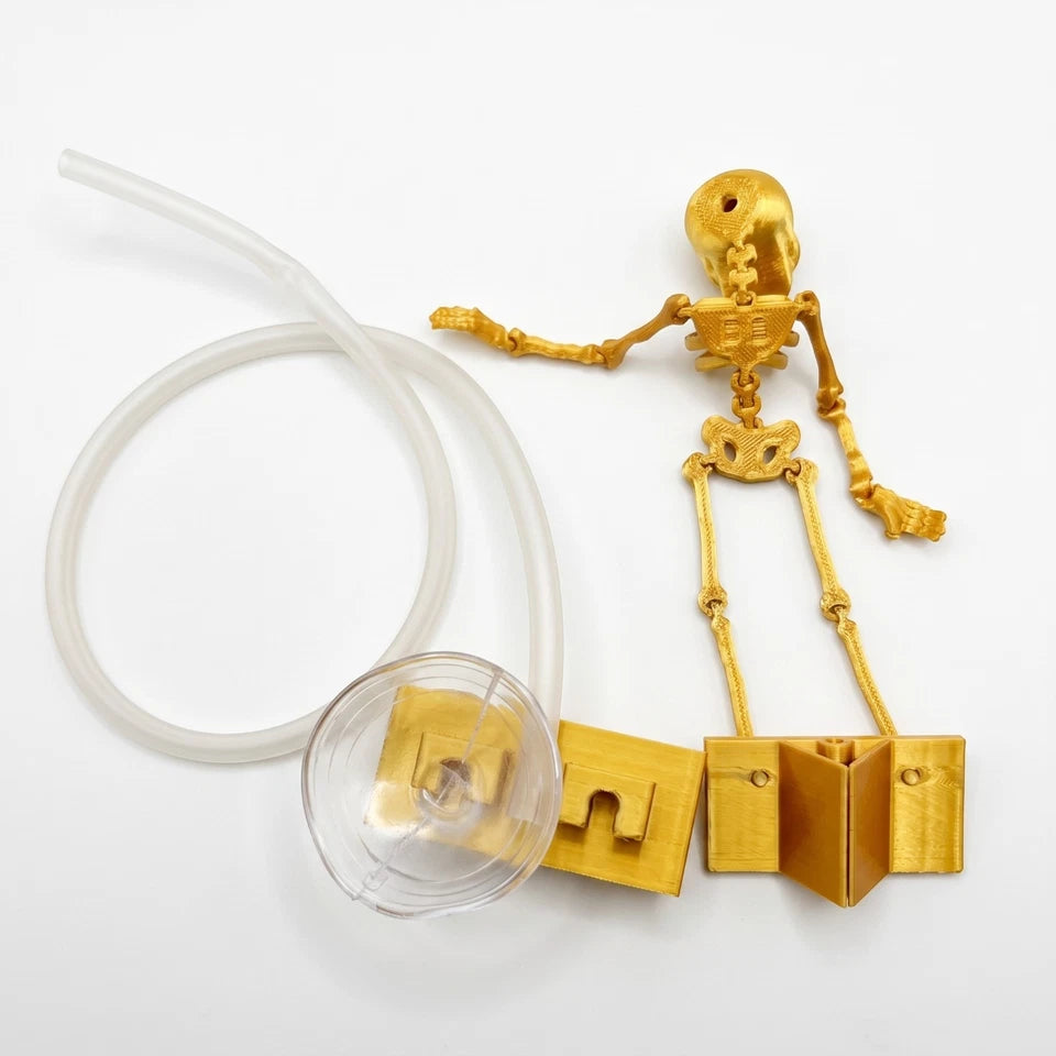 Gold Dancing Skeleton Aquarium Bubbler Air Stone Fish Tank