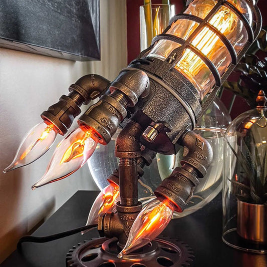 Vintage Rocket Ship Lamp