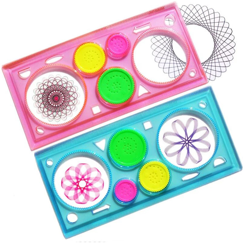 Painting Multi-function Interesting Puzzle Spirograph Children Drawing Plastic Ruler