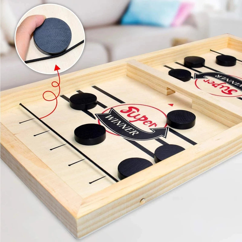 Table Hockey Paced Sling Puck Board Game