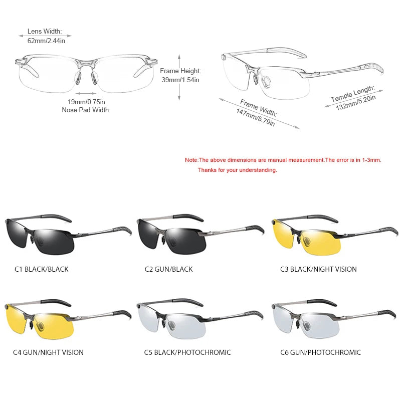 Polarized Sun Glasses For Male Night Vision Driving Sunglass
