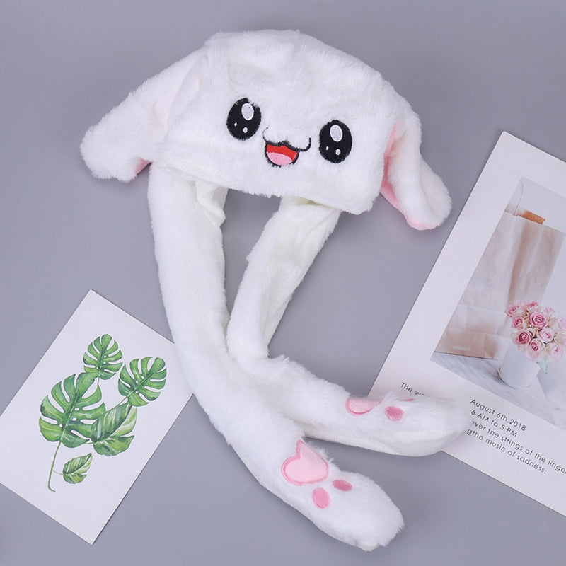 1PC Rabbit Hat Plush Can Moving Bunny Ears Hat For Kids