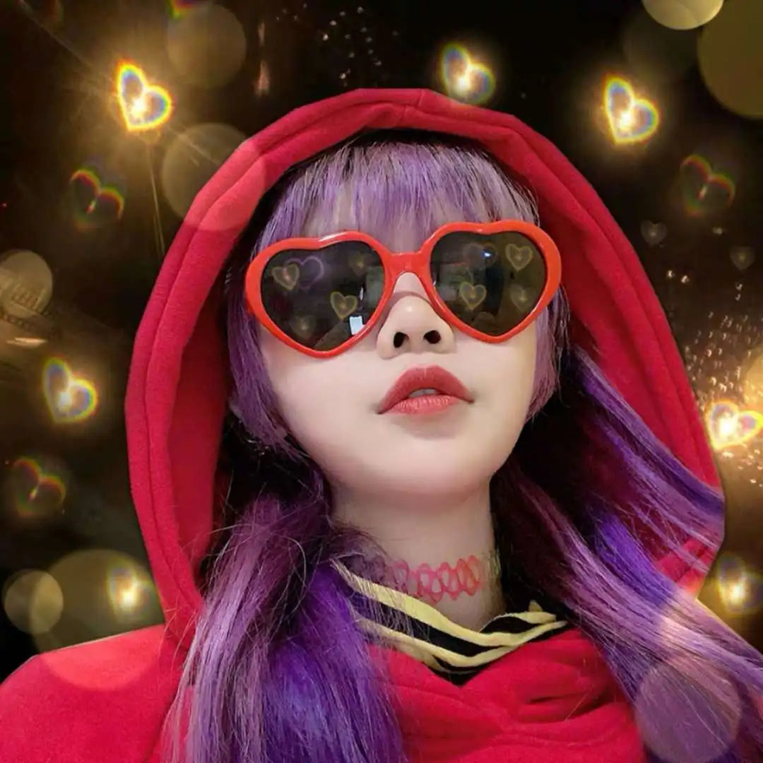 Love Heart Shaped Effects Glasses