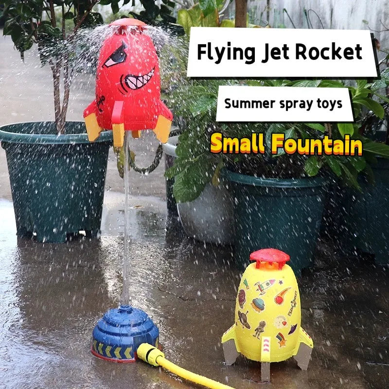 Flying JET Rocket Fountain Sprinkler Splashing Water Toy