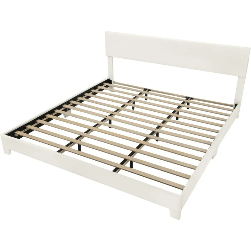 King Size Bed Frame with Adjustable Headboard