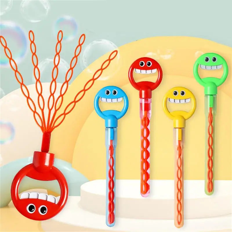 Children's Bubble Wand 32 Holes Handheld Smiling Face Bubble Stick