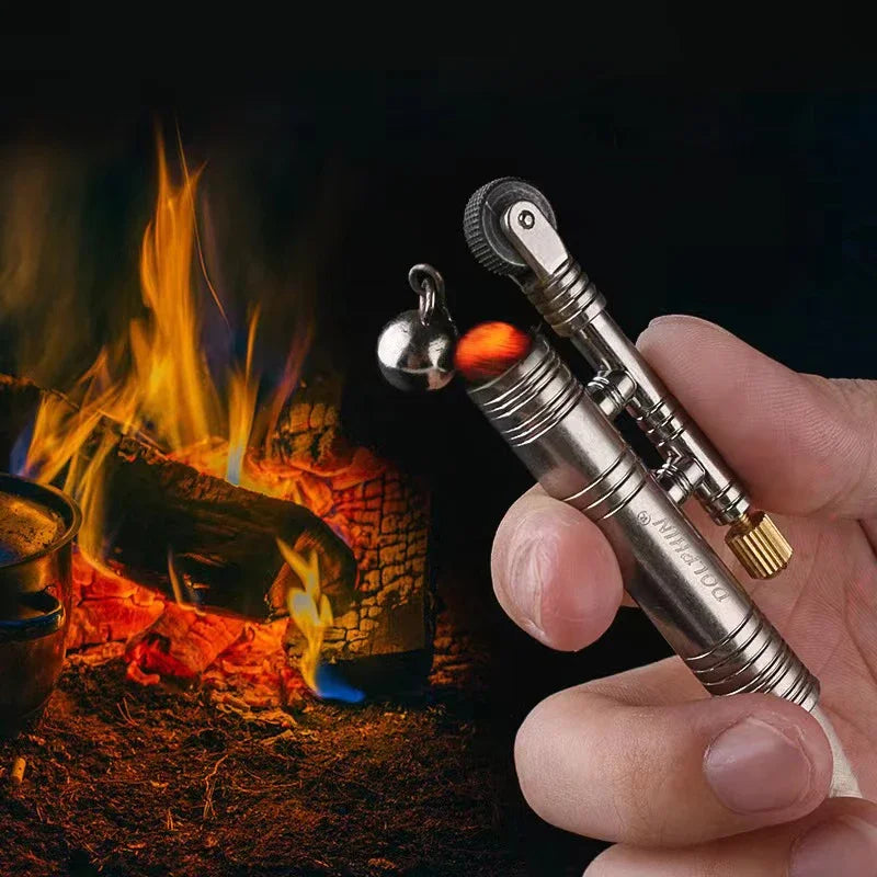 Portable Metal Windproof Kerosene Match Rope Lighter