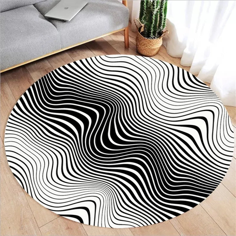 3D Vortex Optical Illusion Rugs