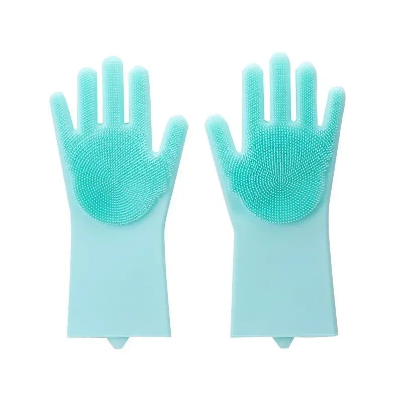 2pcs Silicone/PVC Cleaning Gloves