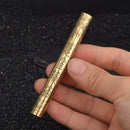 Panlong Stick Cylindrical Carving Surround Brass Portable Creative Kerosene Lighter