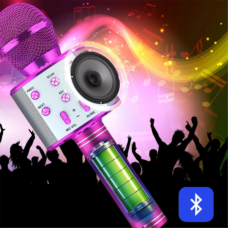 Karaoke Mic Speaker With Adjustable Remix FM Radio for Kids