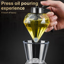 200ml Honey Dispenser Diamond Shaped Glass Oil Dispenser