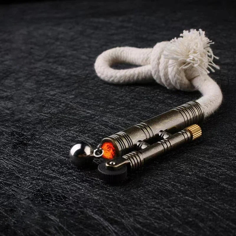 Portable Metal Windproof Kerosene Match Rope Lighter