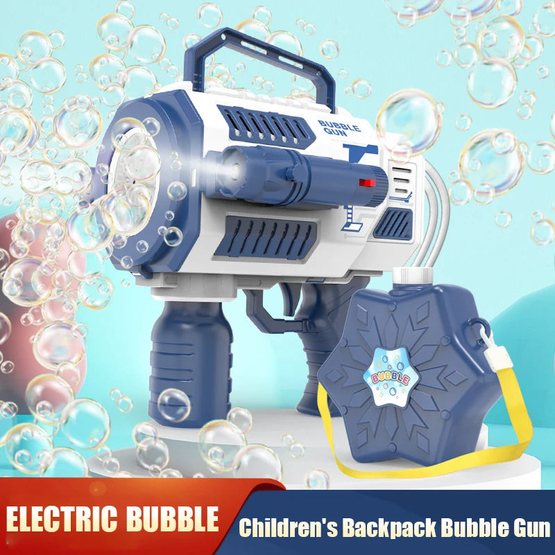 Electric Bubble Gun With Large Capacity Flashing Automatic Blower