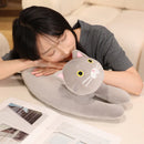 30/50/70cm Lying Posture Cat Plush Throw Pillow