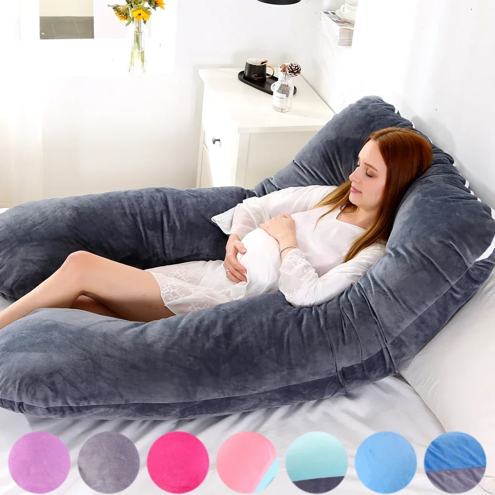 U Shaped Soft Fleece Pregnant Pillow