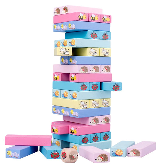 Number Animal Wooden Blocks Game