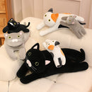 30/50/70cm Lying Posture Cat Plush Throw Pillow