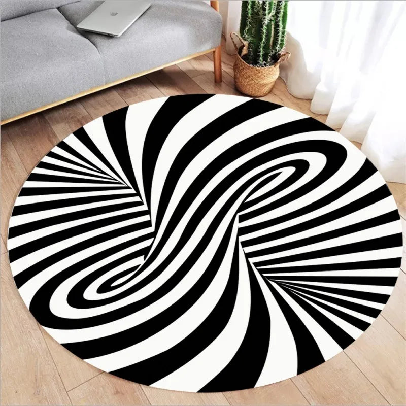 3D Vortex Optical Illusion Rugs