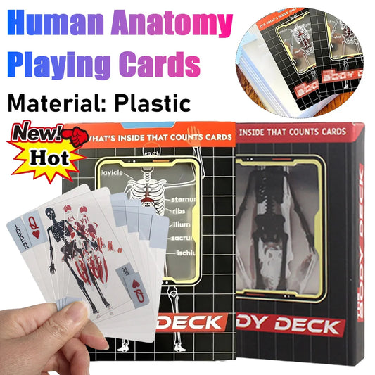 1-3PCS Human Anatomy Poker Cards
