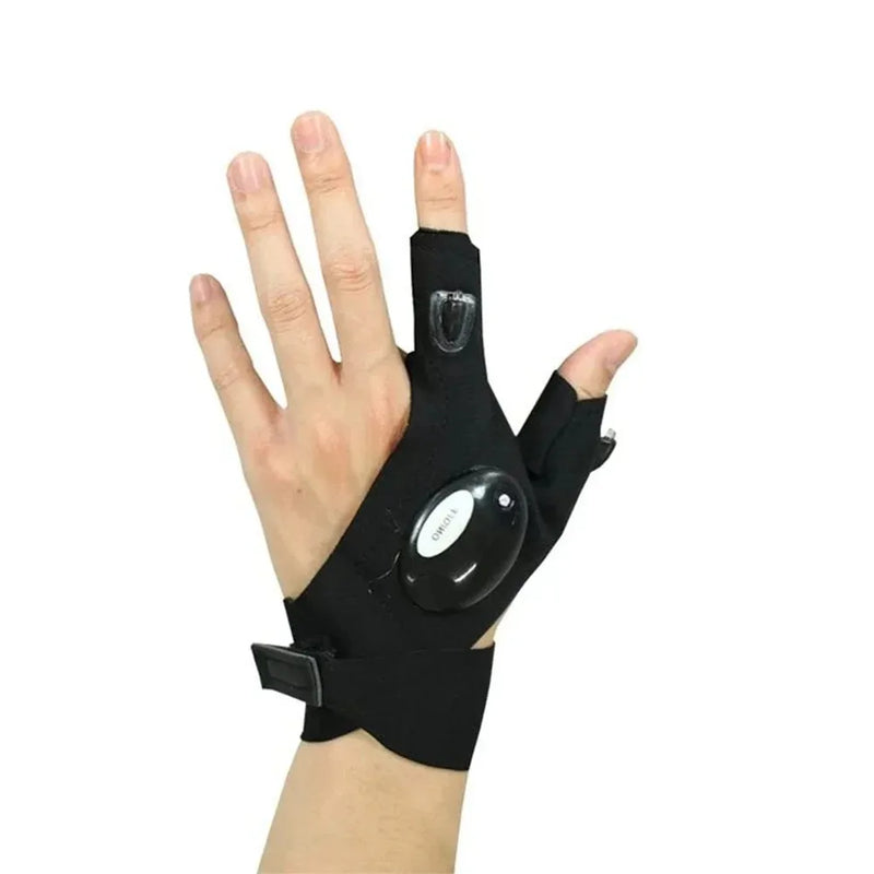 LED Flashlight Luminous Running Gloves