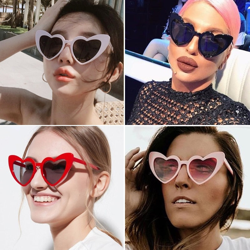 Women Fashion Heart Shaped Effects Glasses