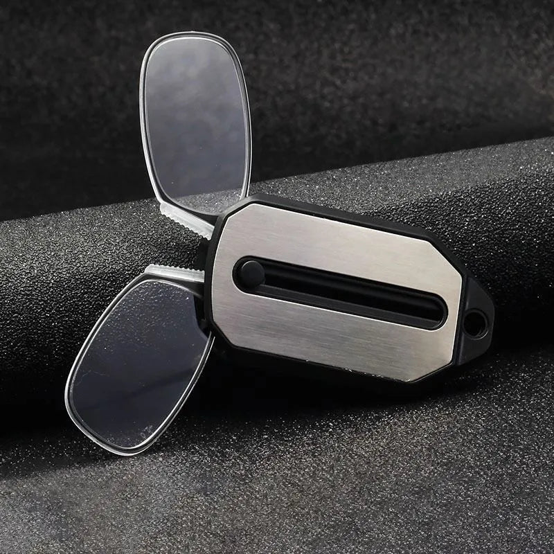 Nose Clip Reading Glasses Men Women Portable Hyperopia Glasses