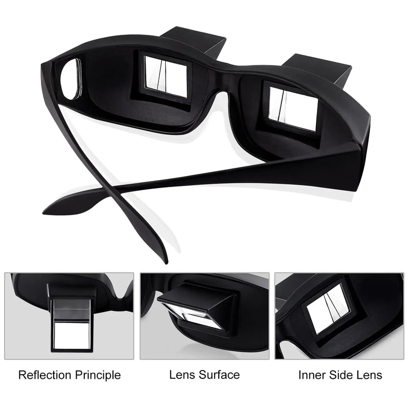 Lazy Reading Glasses Prismatic Periscope Horizontal Glasses