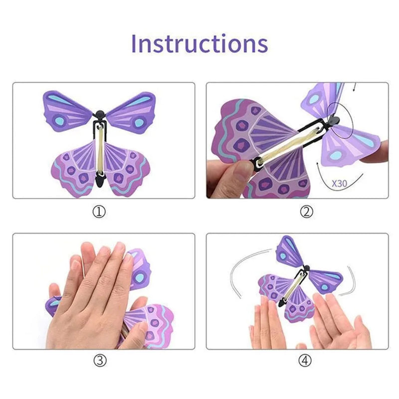 Magic Flying Butterfly with Card Simulation Toy