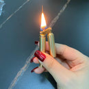 Panlong Stick Cylindrical Carving Surround Brass Portable Creative Kerosene Lighter