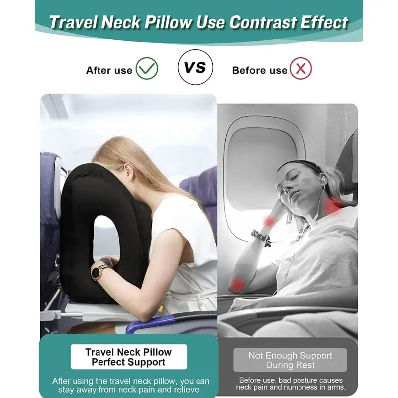 PVC Inflatable Travel Pillow