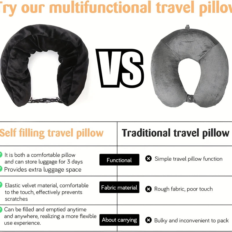 Travel Pillow Can Store Clothes