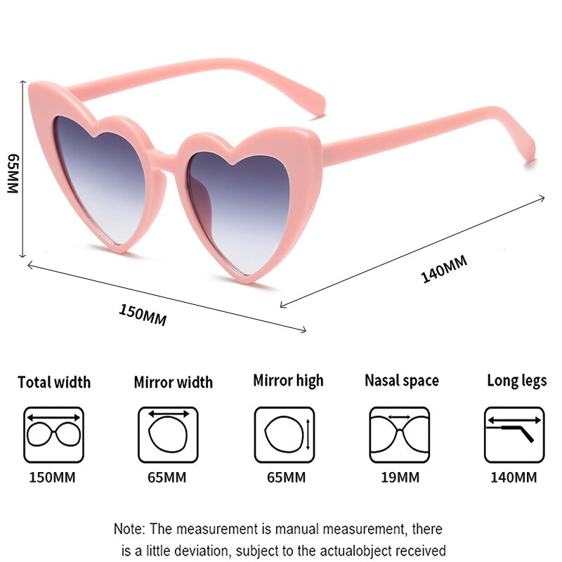 Women Fashion Heart Shaped Effects Glasses