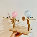 Balloon Bamboo Man Battle Wooden Fighter Game for 2 Players Kids