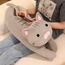 30/50/70cm Lying Posture Cat Plush Throw Pillow