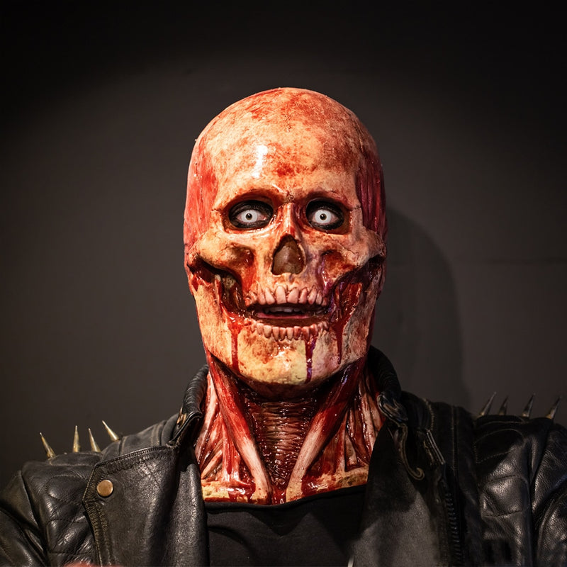 Bloody Skull Head Halloween Double-Layer Ripped Mask