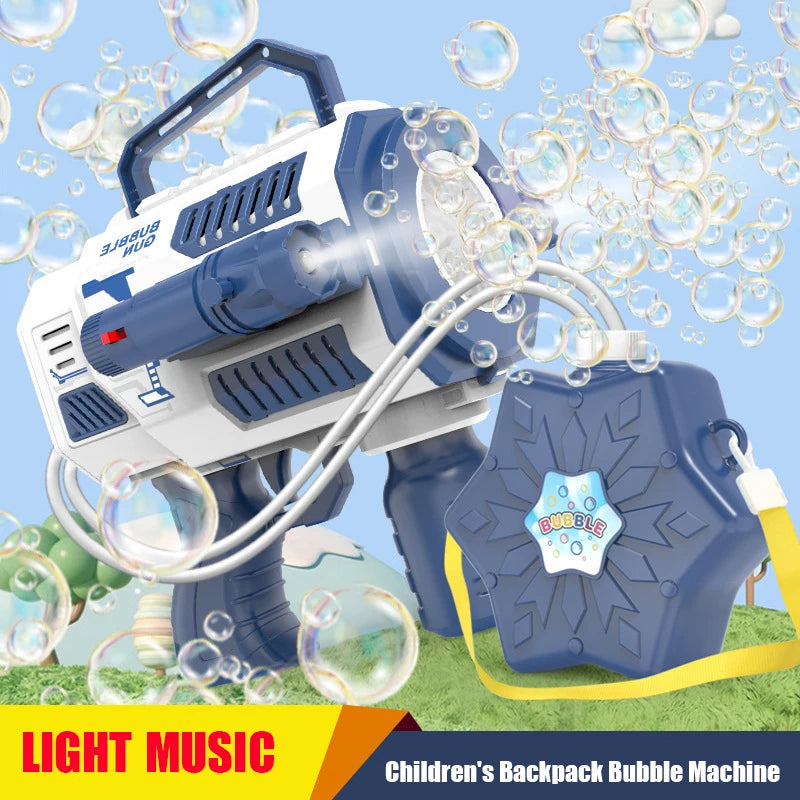 Electric Bubble Gun With Large Capacity Flashing Automatic Blower