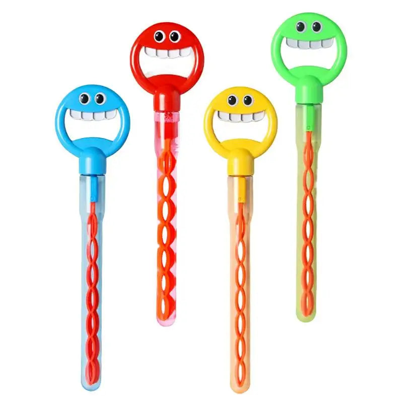 Children's Bubble Wand 32 Holes Handheld Smiling Face Bubble Stick