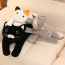30/50/70cm Lying Posture Cat Plush Throw Pillow