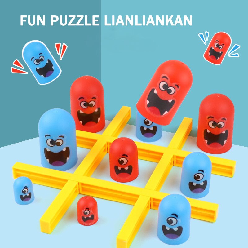 Tic Tac Toe Cartoon Board Game