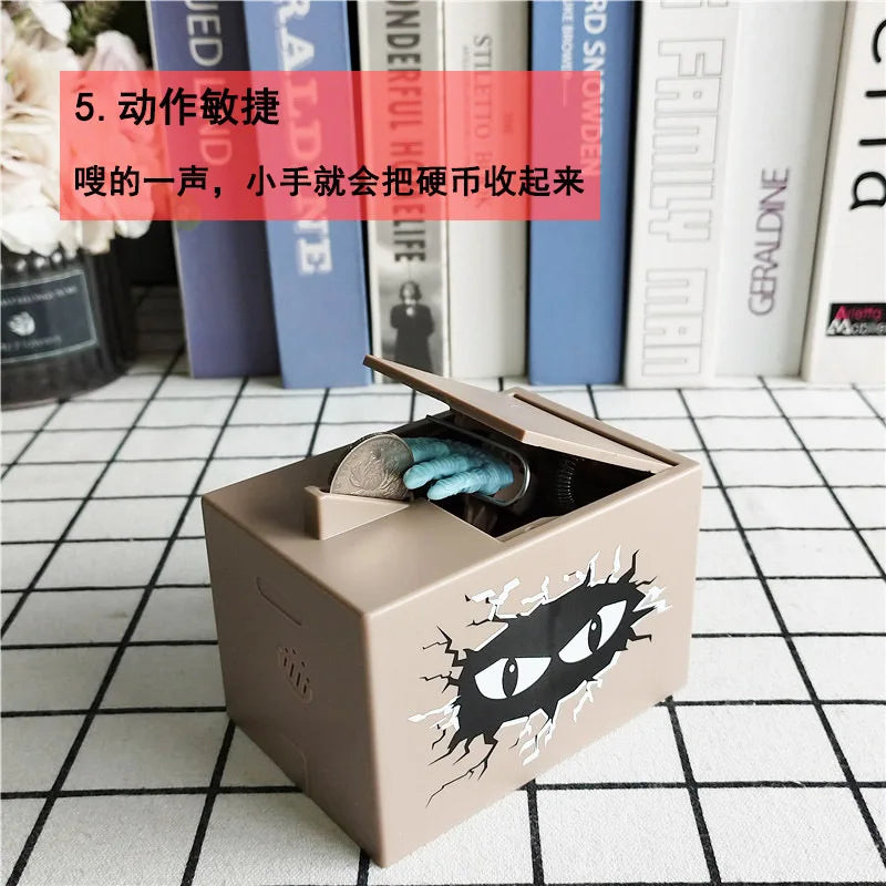 Anime Themed Halloween Cat Hand Piggy Bank