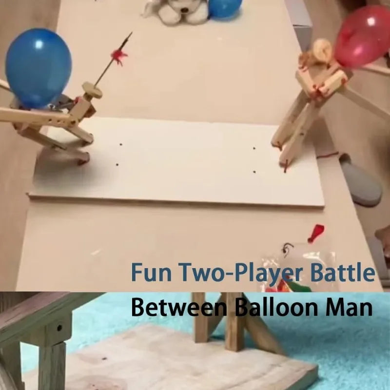 Balloon Bamboo Man Battle Wooden Fighter Game