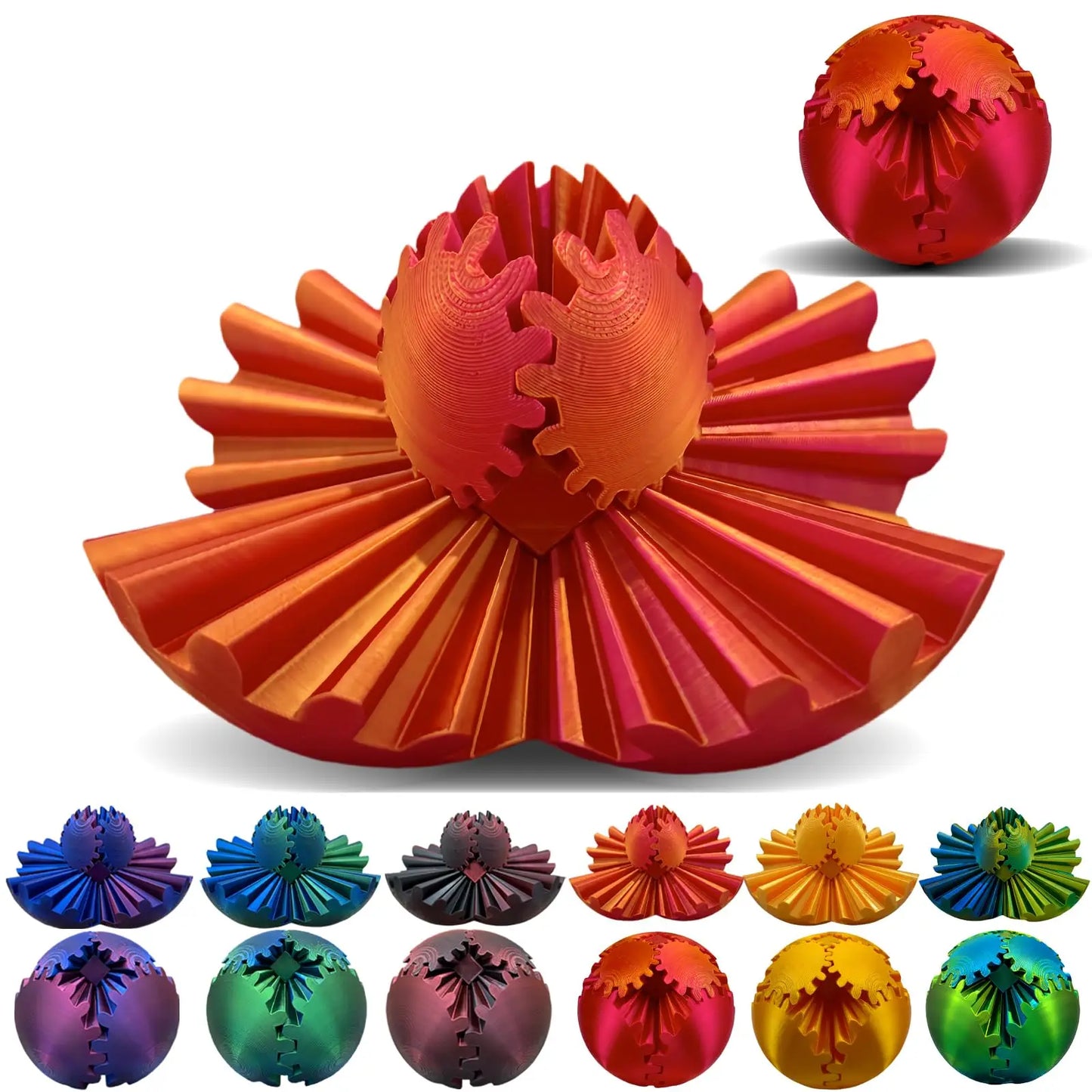 Gear Ball 3D Printed Spin Ball