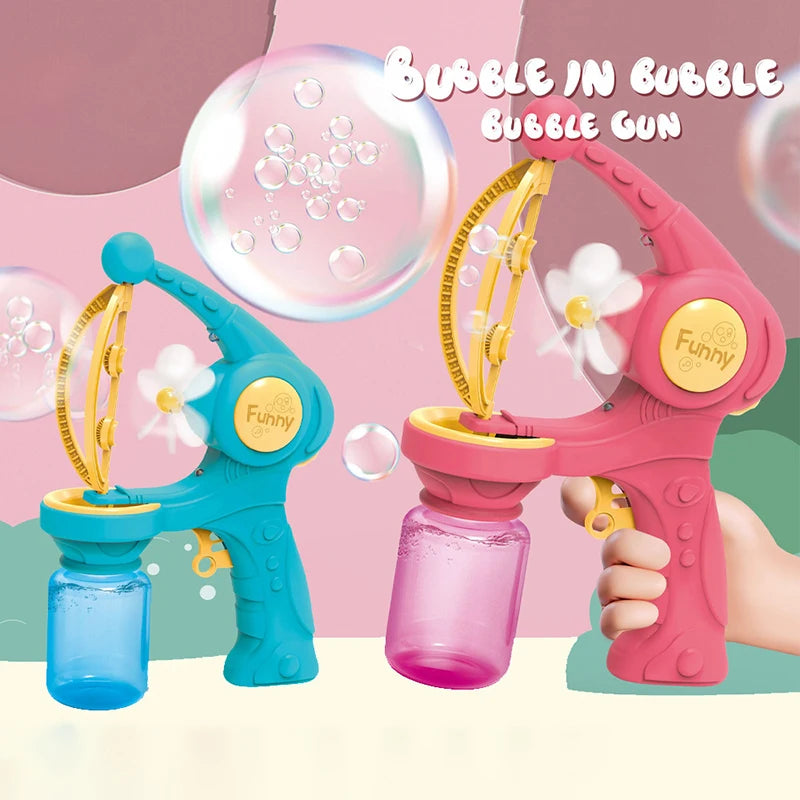 Blowing Bubbles Automatic Bubble Gun