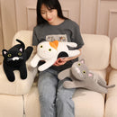 30/50/70cm Lying Posture Cat Plush Throw Pillow