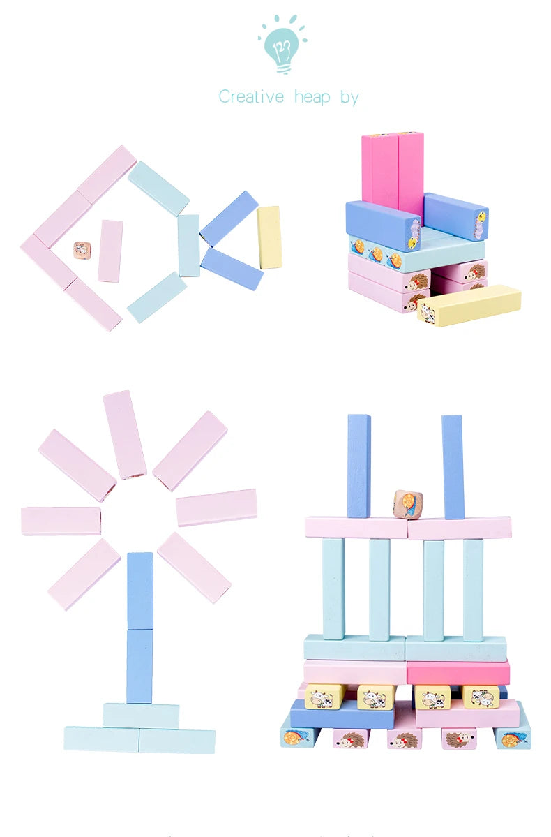 Number Animal Wooden Blocks Game