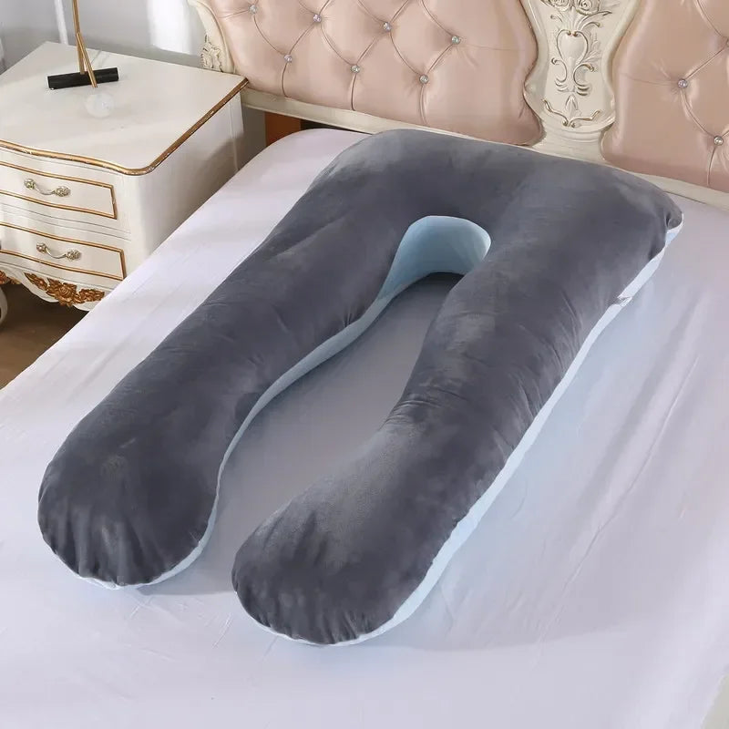 U Shaped Soft Fleece Pregnant Pillow