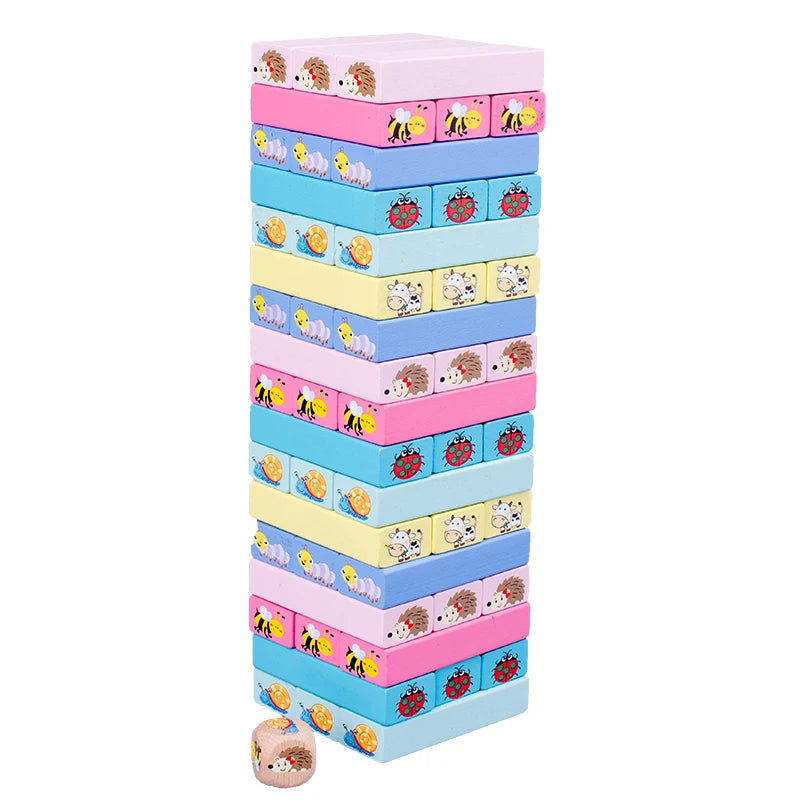 Number Animal Wooden Blocks Game