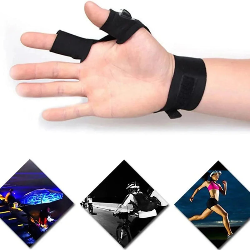 LED Flashlight Luminous Running Gloves