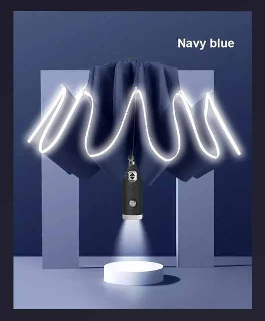 LED Umbrella Male Fully Automatic Reverse Umbrella